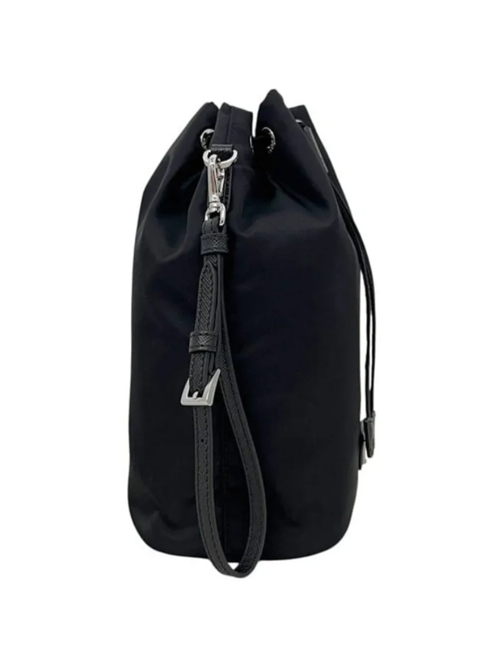 Prada Pouch Drawstring Handbag Vela 1 IC Tag Reactive Nylon Re-Nylon Saffiano
